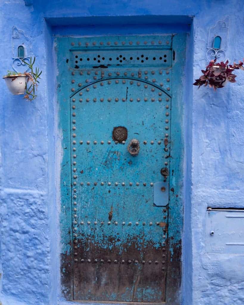 Morocco-Chefchaouen-door-detail
