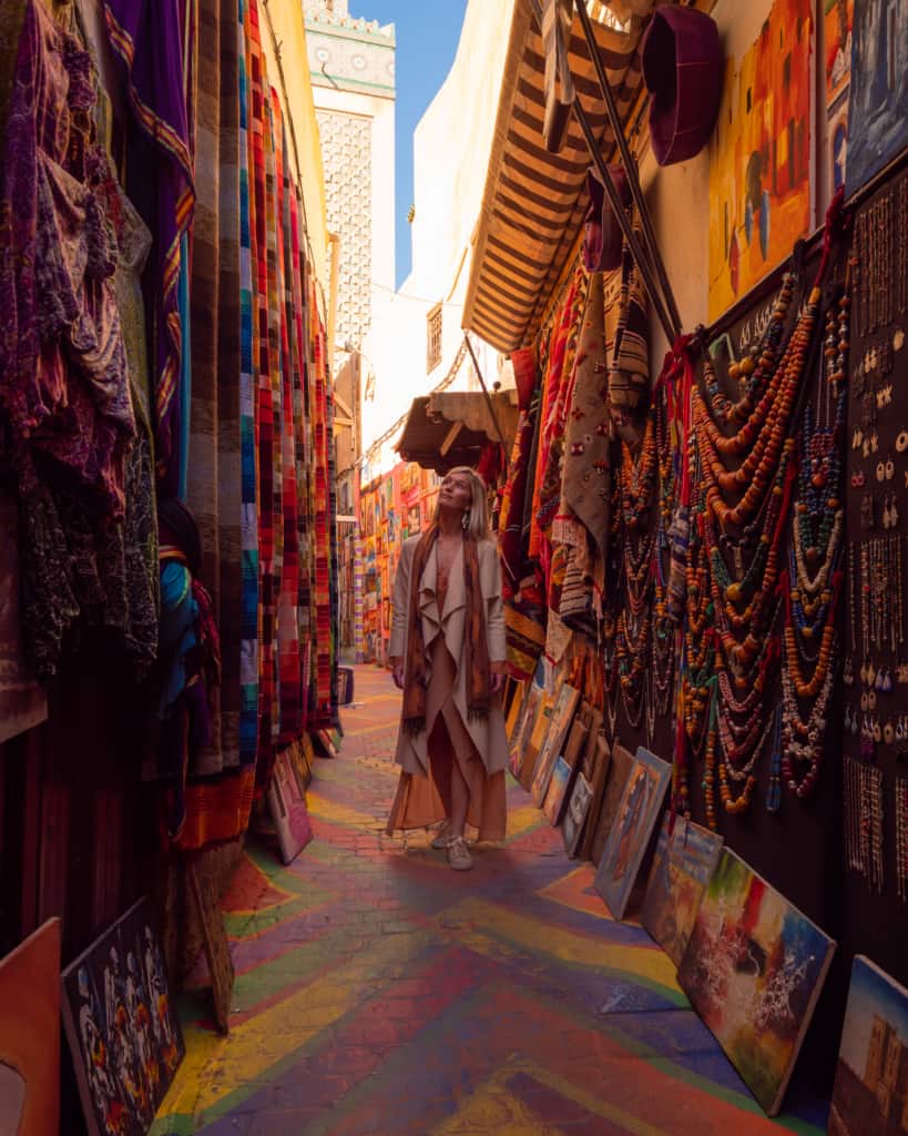 Morocco-Fes-Medina-rainbow-street