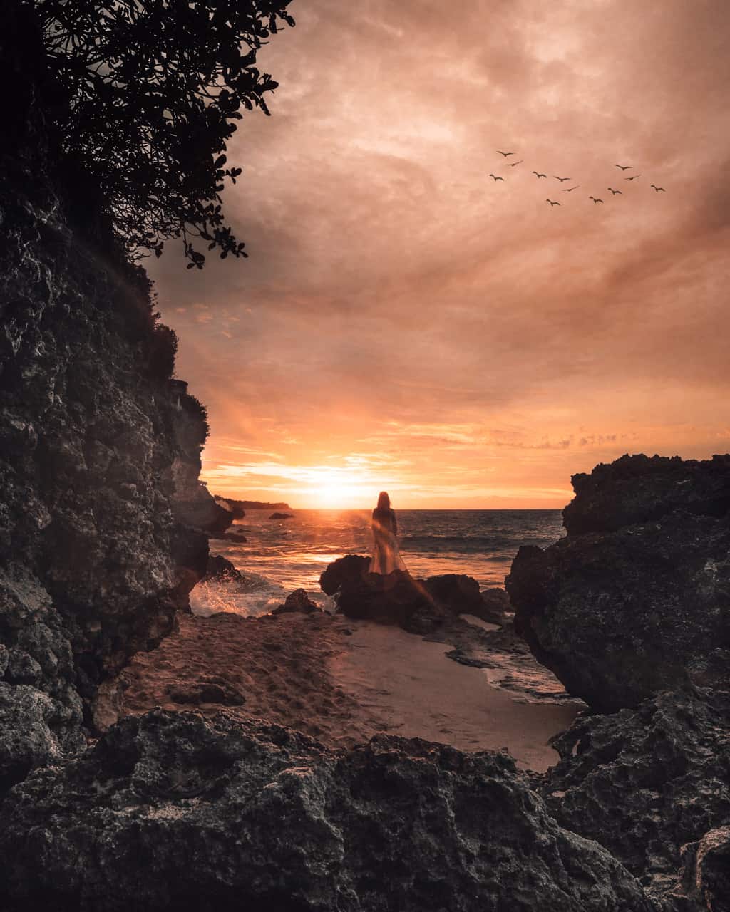 sunset-tegal-wangi-beach-jimbaran
