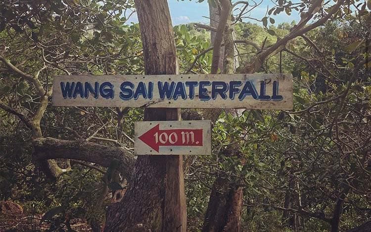 wang-sai-waterfall-sign-koh-phangan