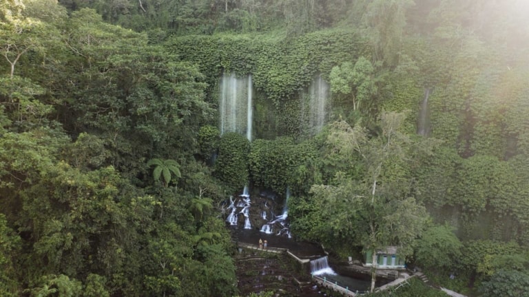 Benang Stokel and Kelambu waterfall Lombok