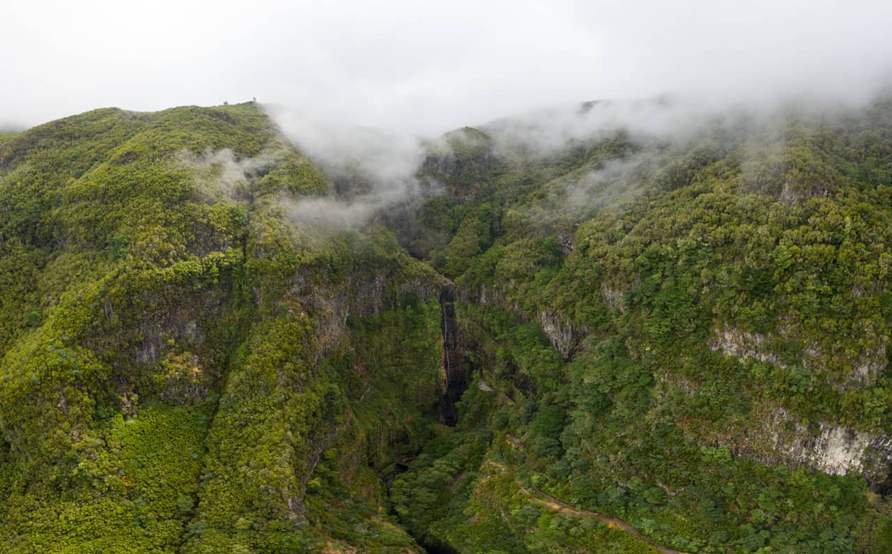 levada-do-alecrim-waterfall-valley-drone