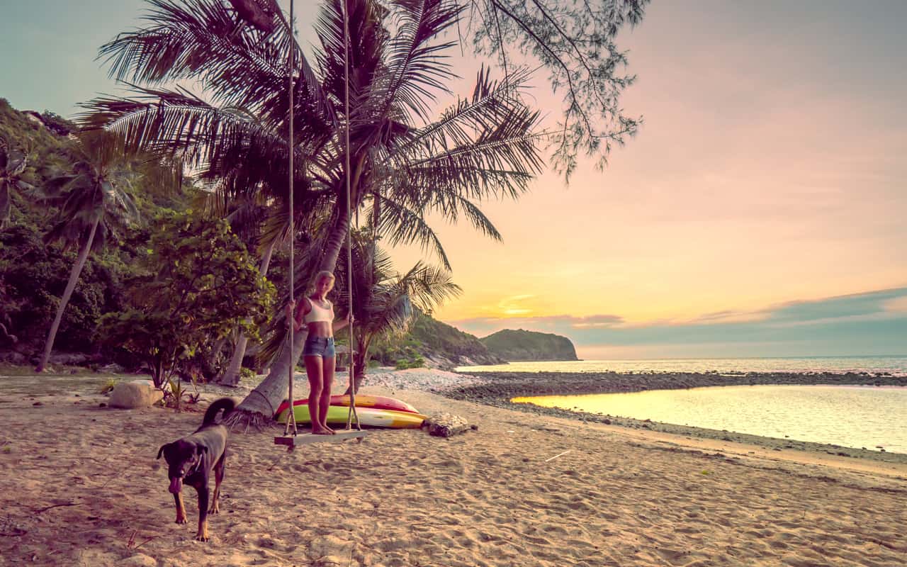 thong-lang-beach-sunset-dog-