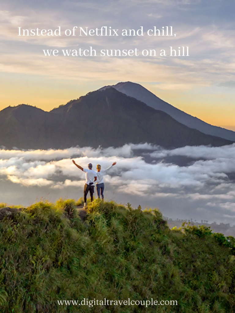 hiking-quotes-Instead of Netflix and chill we watch sunset on a hill